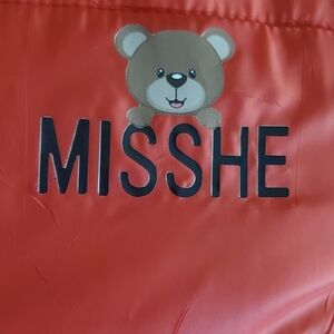 Misshe Red Jacket with Bear Logo Size M/L